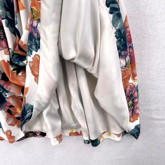 NBD Lightning Floral Print Skater Dress Women Medium White Multi Plunging V-neck - Picture 13 of 16